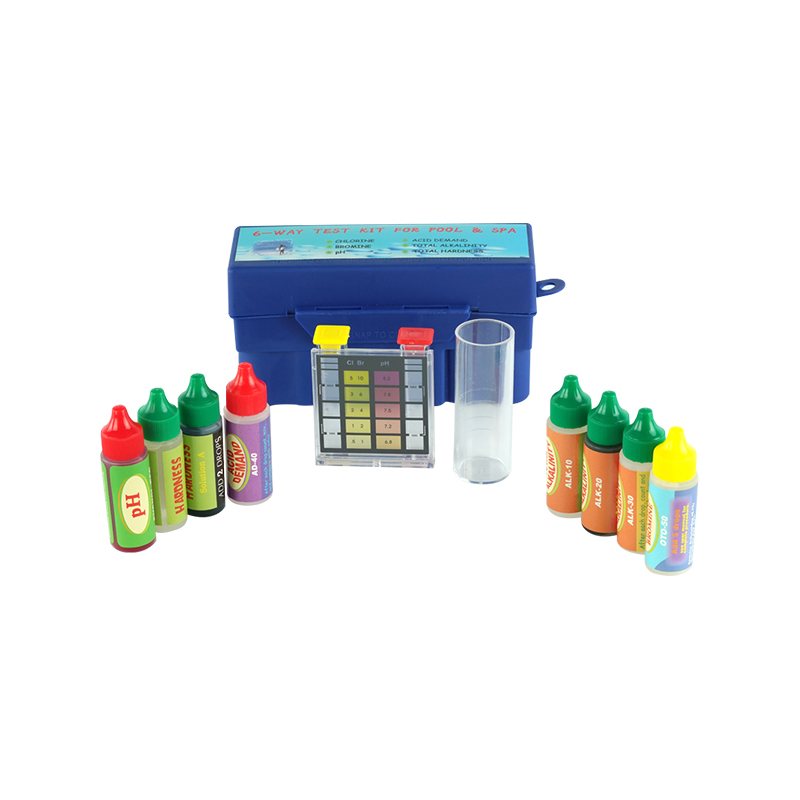 1913 6-way Test Kit for Pool & Spa Test Chlorine and Bromine, Ph, Acidum Press, Total Alkalinity, Total Durness