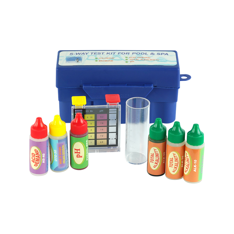 1911 5-modo Test Kit pro Pool & Spa Test Chlorine, Bromine, Ph, Acidum Demand, Total Alkalinity